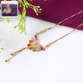 Butterfly Pendant Necklace – Gold Plated with Crystal Charms