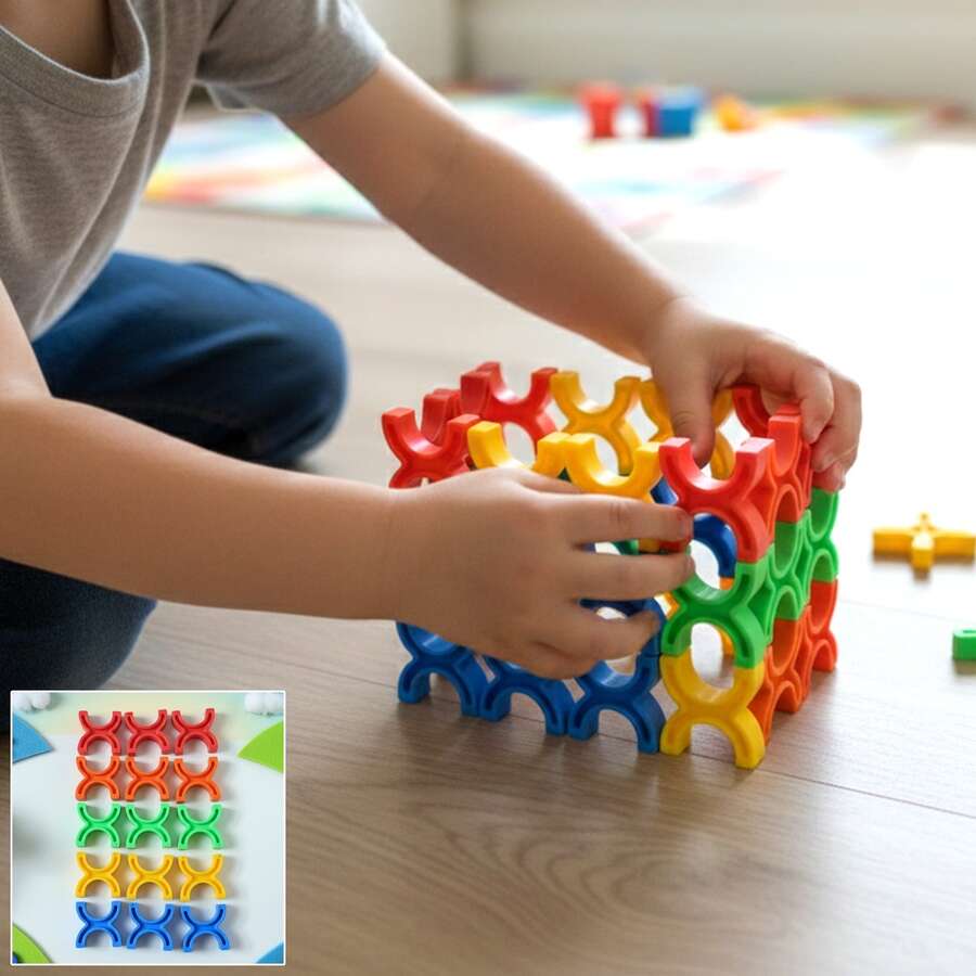 Colourful balance blocks stacking toy kids