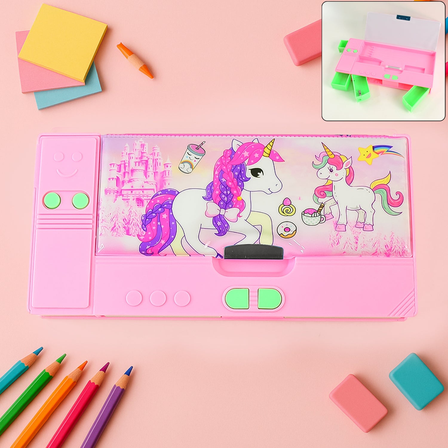 Multi Purpose Gadget Jumbo Pencil Box Compass