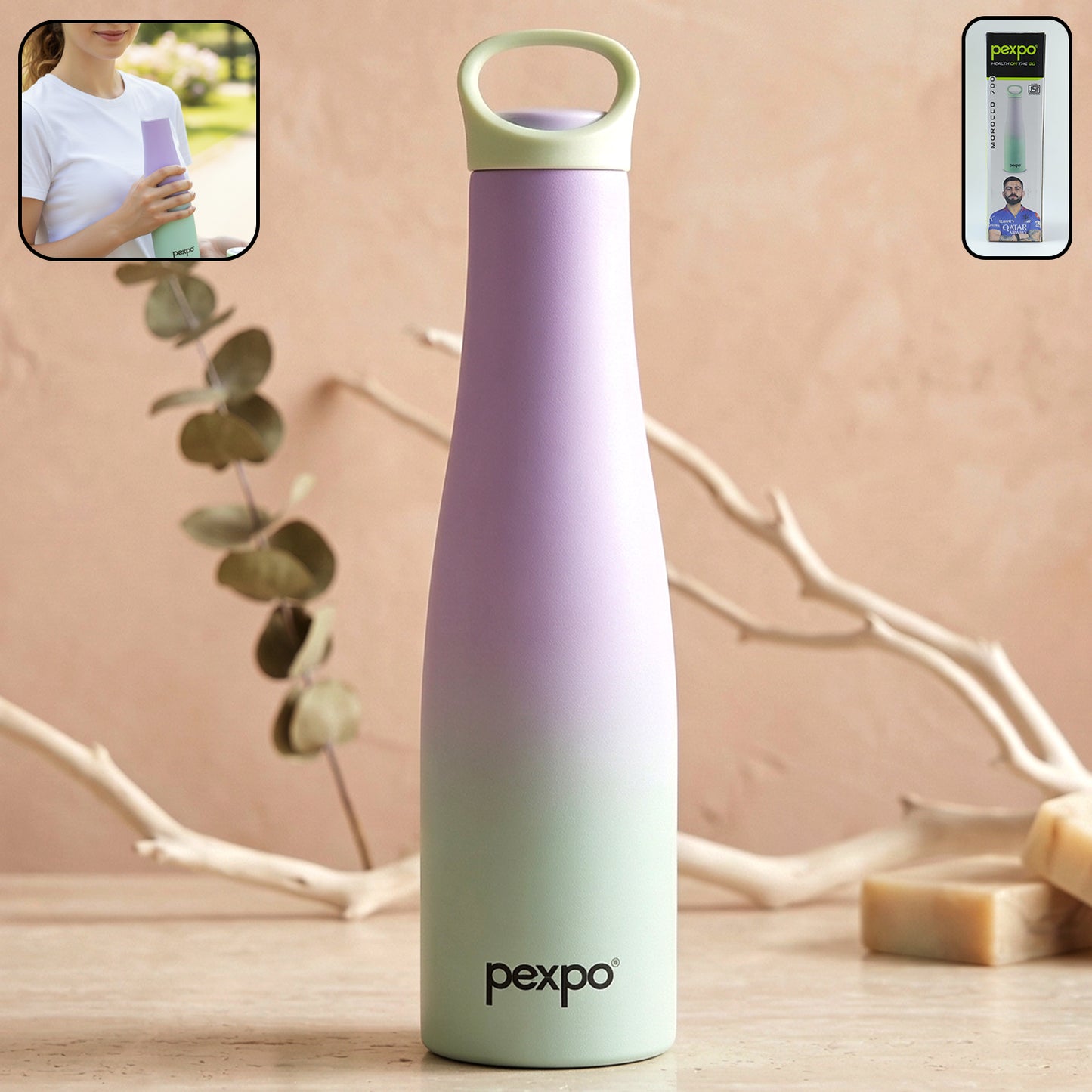 Pexpo Morocco Hot & Cold Vacuum Insulated Stainless Steel Water Bottle 700 ML