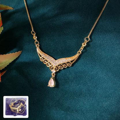 Elegant Crystal Drop Designer Necklace for Women