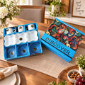 Snack Serving Gift Set with Cups Bowls and Divided Platter (7 Pc Set)