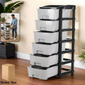 Plastic Drawer Organizer – 6-Layer Stone Texture Storage Cabinet