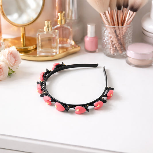 Cute Heart Design Decorative Hairband for Women & Girls (1 Pc)