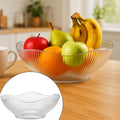 Plastic Fruit Storage Basket – Durable & Elegant Ripple Design
