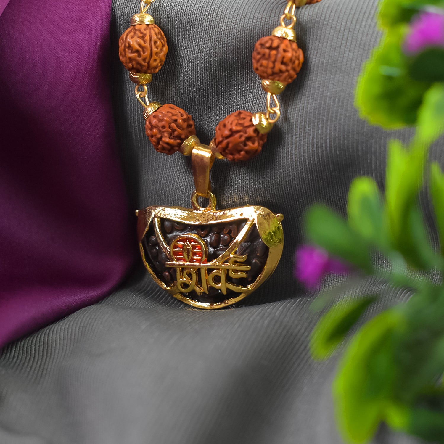 Shiva Pendant with Rudraksha Mala: Divine Protection and Spiritual Awakening