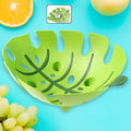 Leaf-Shaped Plastic Fruit Basket – Ventilated & Durable Design