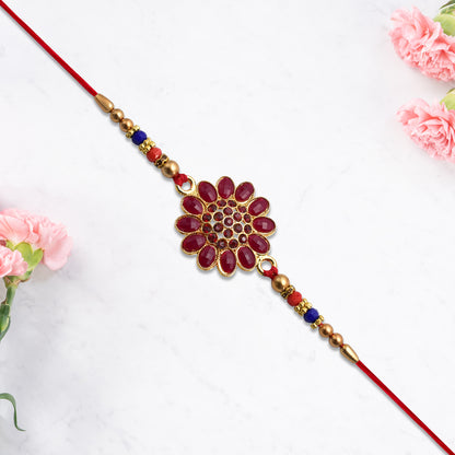 flower stone rakhi
