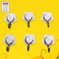 Self Adhesive Wall Hooks (6 Pcs) – Multipurpose | Indo Glow