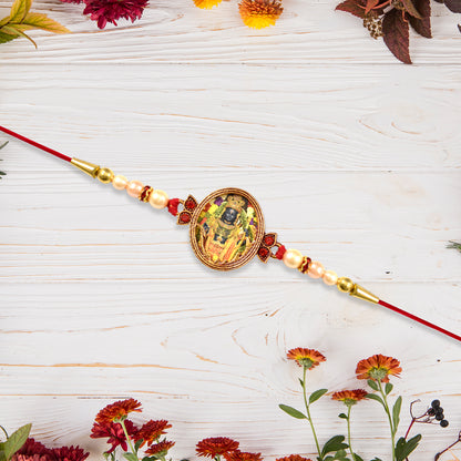 5 Pcs Assorted Golden Rakhi Combo for Brother – Random Mixed Designs