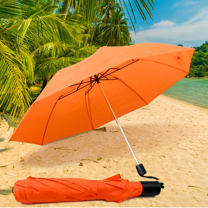 2-Fold Manual Open Umbrella | Windproof, Sunproof & Rainproof | Easy to Hold & Carry | Umbrella for Women, Men & Kids (1 Pc)