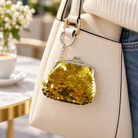 Mini Coin Purse Keychain for Travel with Clasp Closure (1 Pc)