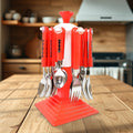 Stainless Steel Cutlery Set – 24-Piece with Stand | Serve Stellar