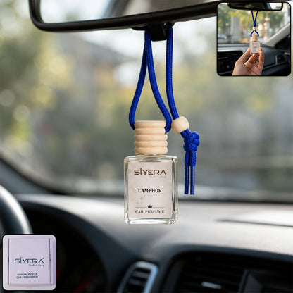 Camphor Car Perfume Hanging Air Freshener with Wooden Cap (1 Pc)