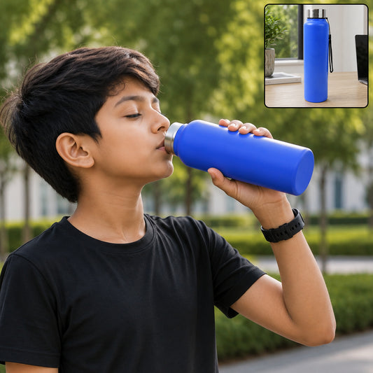 Men Stainless Steel Leak Proof Water Bottle 1000 ML Gym Office Sports (1 Pc)
