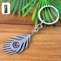 Peacock Feather Keychain – Durable Stainless Steel Design