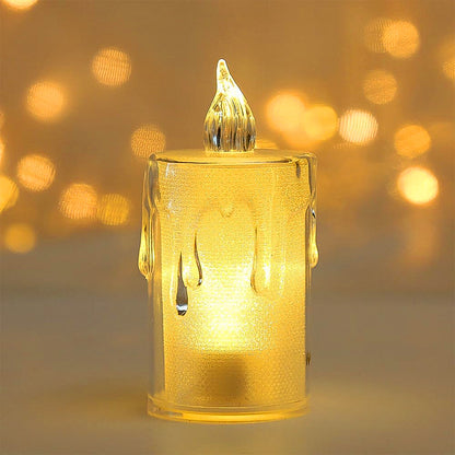 Simple Candles for Home Decoration, Crystal Candle Lights, Diwali