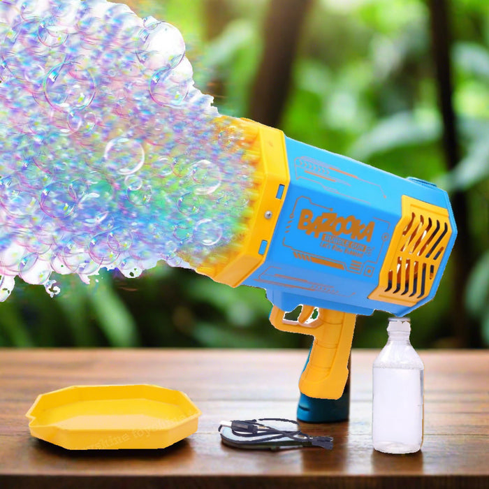 69 Holes Big Rechargeable Powerful Machine Bubble Gun Toys for Kids Adults, Bubble Makers, Big Rocket Boom Bubble Blower Best Gifts