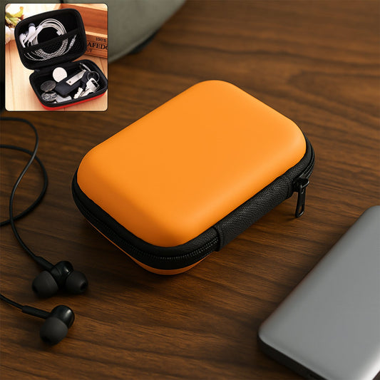 Premium Hard Shell Portable Storage Case with Zipper Closure (1 Pc)