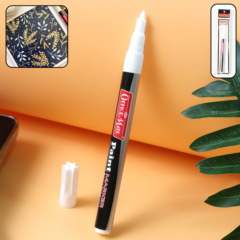 White Paint Marker Pen – Extra Fine Tip for Permanent Marking on All Surfaces