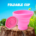 Lightweight Round Silicone Foldable Drinking Glass