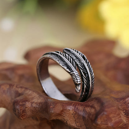 Boho Feather Ring, Gift for Her