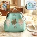Cartoon Cat Mini Coin Purse Keychain – Portable & Stylish
