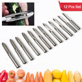 Stainless Steel Peeler Set – 12-Piece Multi-Purpose | Quickslice
