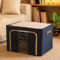 Foldable Steel-Frame Clothes Storage Box – Dust-Proof Organizer