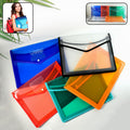Transparent Document Folder, Multi-Color Secure A4 File Organizer