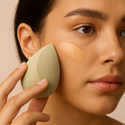 Makeup Sponge for blending liquid Foundations, Powders, and Creams (Multicolor / 1 Pc)