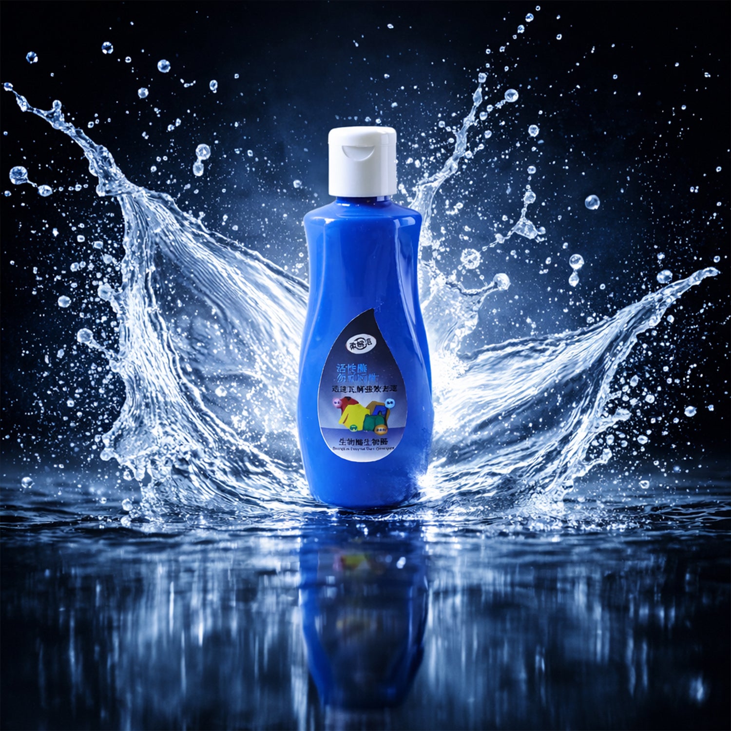 Bottle of stain remover liquid for clothes