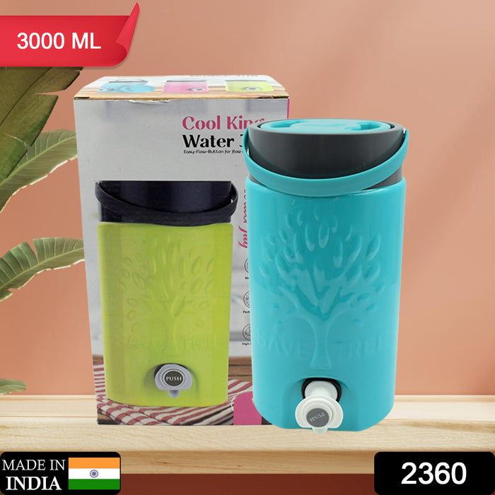 Insulated Water Jug with Tap (3000ml): Leakproof, Travel Cooler