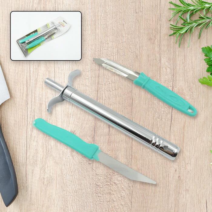 2159 3 In 1 Kitchen Combo - Kitchen Lighter, Stainless Steel Knife and Peeler