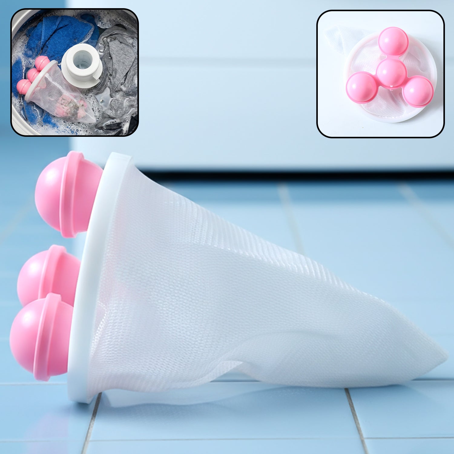 Reusable Washing Machine Lint Catcher Mesh Bag (1 Pc)