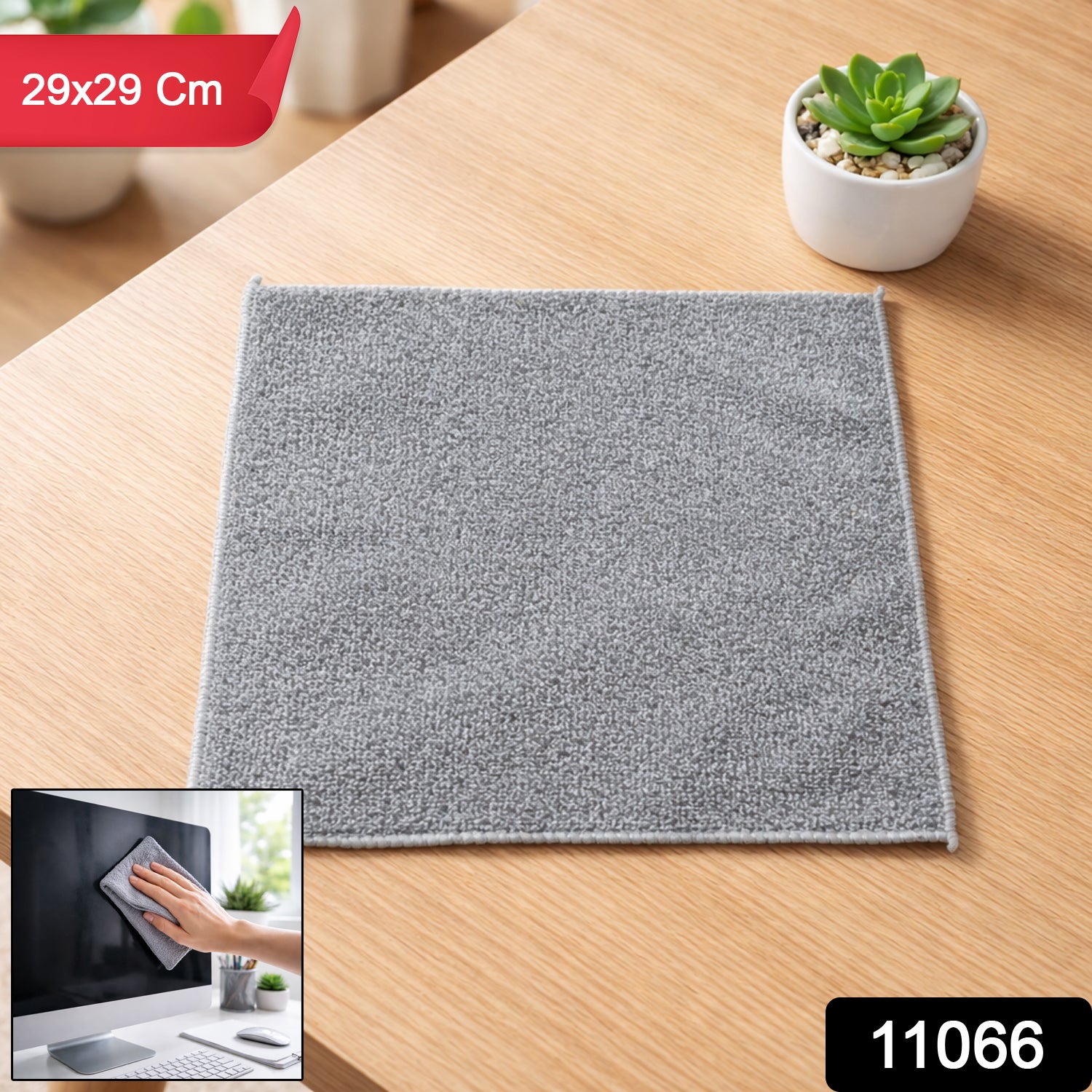 Microfiber cleaning cloth on white background