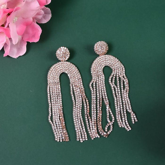 Long Tassel Stud Women Earring Healing Crystal Trendy Luxury Women Earrings