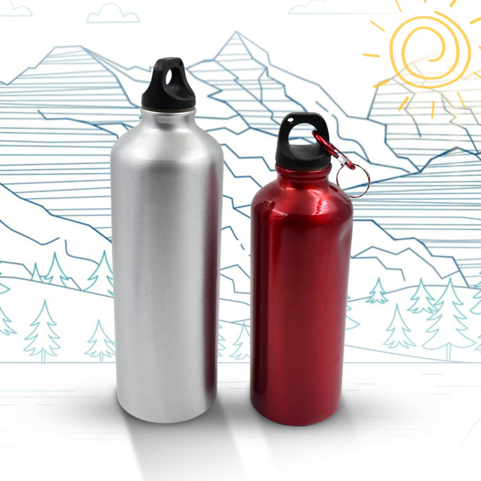 Aluminum Durable Sports Water Bottle (1 Pc / Mix Size & Color)
