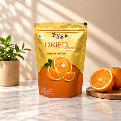 Dried Orange Slices Premium Tangy Dehydrated Fruit with Real Citrus Flavour (250g)