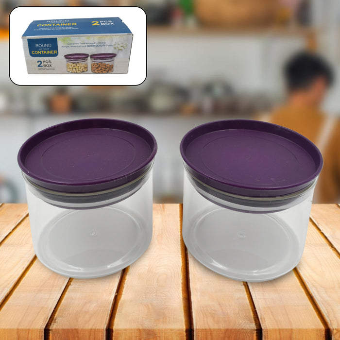 Air Tight & Unbreakable Kitchen Jar Set Food Storage Containers for Dry Fruits, Spices, Snacks, Pulses (2 Pcs Set)