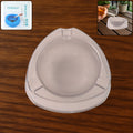 Transparent White Ashtray – Modern Triangular Cigarette Holder