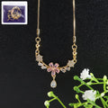 Flower Pendant Necklace – Elegant Gold-Plated Design for Women