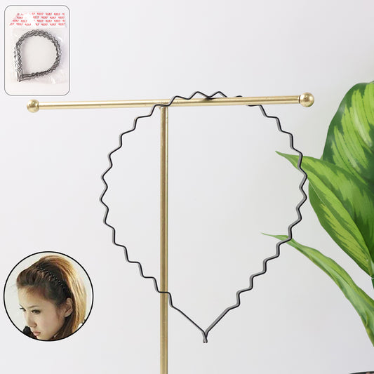 Premium Metal Zigzag Hair Bands for Men & Women (6 Pc)