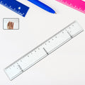 20 cm Transparent Plastic Ruler – Dual Scale for Precise Measurement