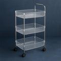 3-Layer Storage Trolley with Wheels – Durable & Versatile Organizer