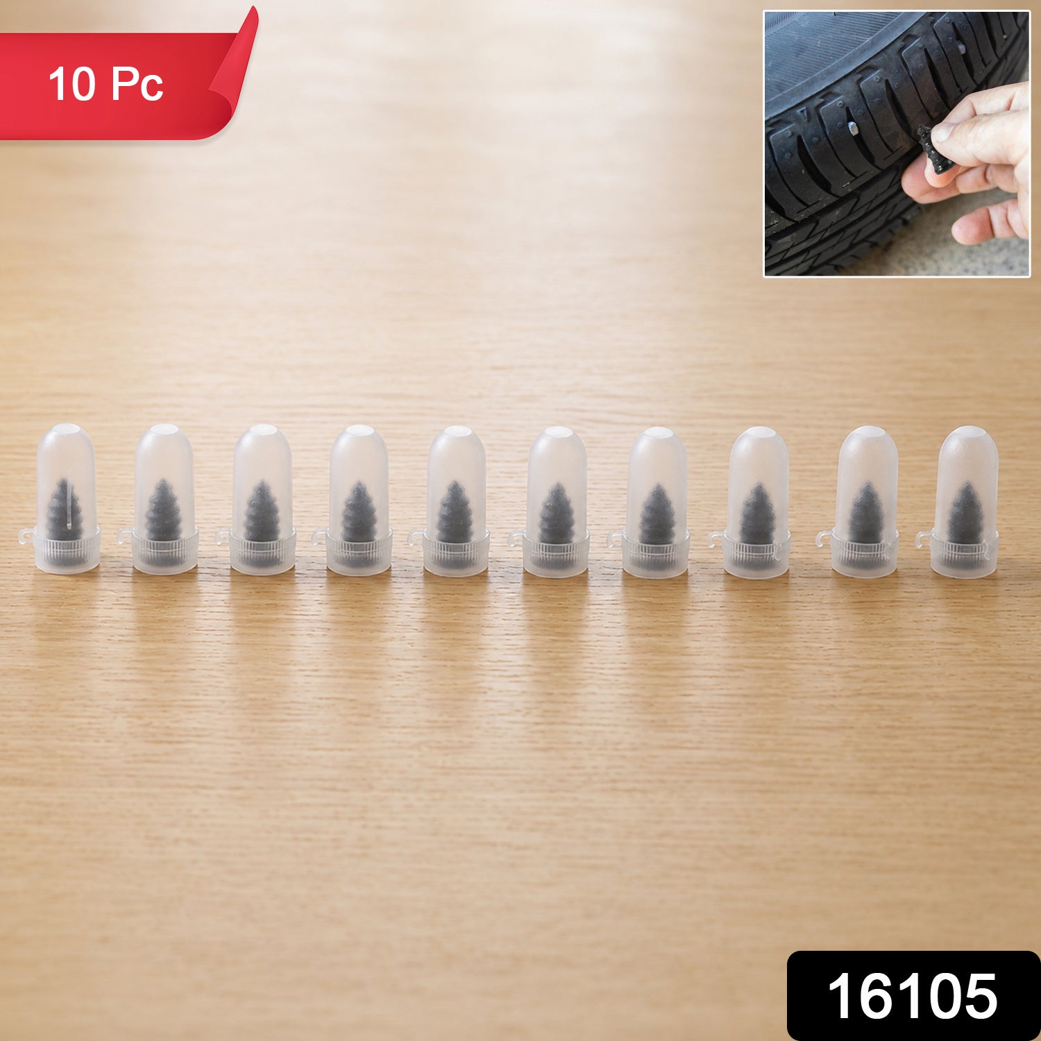 Car tubeless tire repair screw