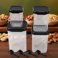 Air Tight Containers – 4 Pc Plastic Storage Set with Spoon