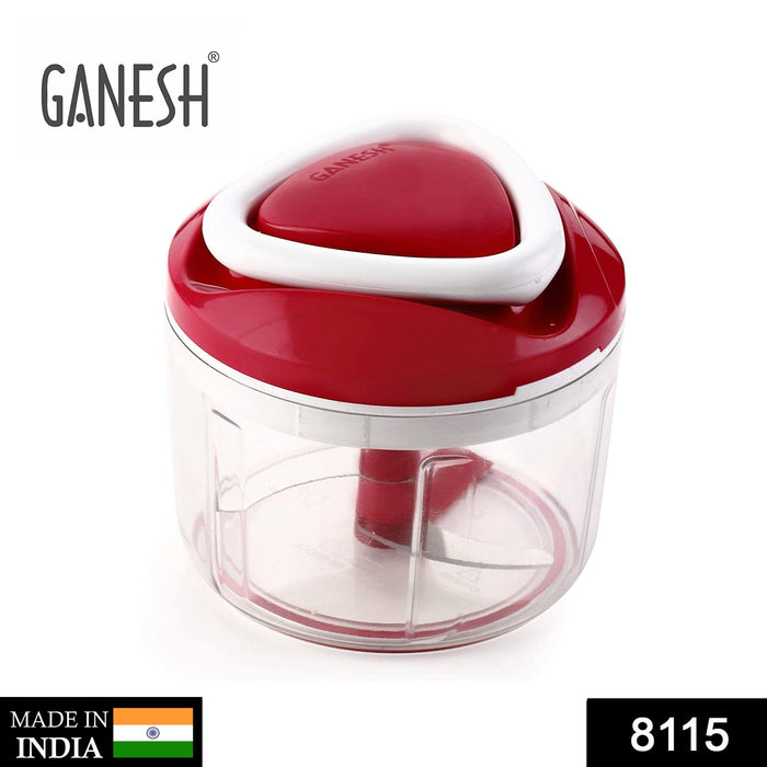 8115 Ganesh Chopper Vegetable Cutter, Red (650 ml)