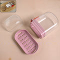 Plastic Soap Dish with Dust-Proof Lid & Drain Tray – Durable & Stylish