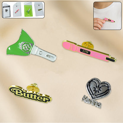 Stylish Metal Badge Pin – Single Piece (Random Design)